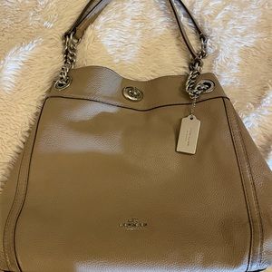 Coach leather shoulder bag, used lovingly.